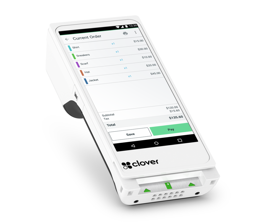 clover device for taking payment